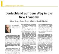 Deutschland auf dem Weg in die New Economy