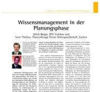 Wissensmanagement in der Planungsphase