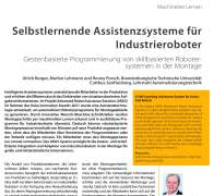 Selbstlernende Assistenzsysteme für Industrieroboter