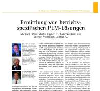 Ermittlung von betriebsspezifischen PLM-Lösungen