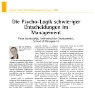Die Psycho-Logik schwieriger Entscheidungen im Management