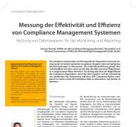 Measurement of the Effectiveness and Efficiency of Compliance Management Systems