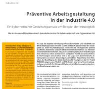 Präventive Arbeitsgestaltung in der Industrie 4.0