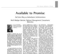 Available to Promise