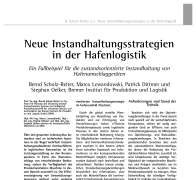 Neue Instandhaltungsstrategien in der Hafenlogistik