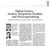 Digital Factory – Ansätze integrierter Produkt- und Prozessgestaltung