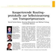 Cooperating Routing Protocols for Autonomous Controlled Transport Processes