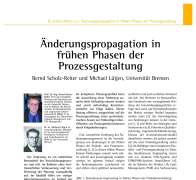 Änderungspropagation in frühen Phasen der Prozessgestaltung