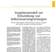 Vorgehensmodell zur Entwicklung von Selbststeuerungsstrategien