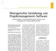 Altersgerechte Gestaltung von Projektmanagement-Software