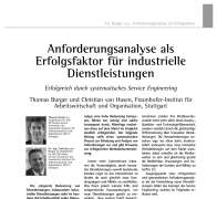 Requirements Analysis as the Key for Success in Industrial Services