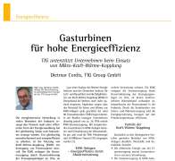 Gasturbinen für hohe Energieeffizienz