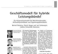 Geschäftsmodell für hybride Leistungsbündel