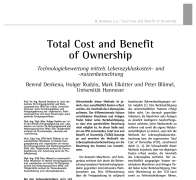 Total Cost and Benefit of Ownership