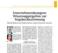 Unternehmensbezogene Wissensaggregation zur Angebotsbestimmung