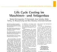 Chances and Risks of Life Cycle Analysis