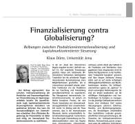 Financialization contra Globalisation