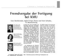 Fremdvergabe der Fertigung bei KMU