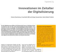 Innovationen im Zeitalter der Digitalisierung
