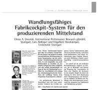 Wandlungsfähiges Fabrikcockpit-System für den produzierenden Mittelstand