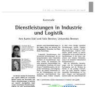 Kurzstudie Dienstleistungen in Industrie und Logistik