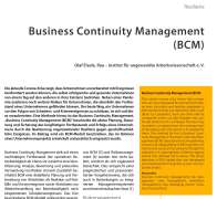 Business Continuity Management (BCM)
