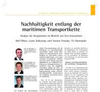 Sustainability Along Maritime Transport Chains