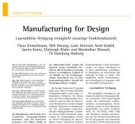 Manufacturing for Design