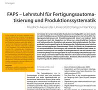 FAPS – Lehrstuhl für Fertigungsautomatisierung und Produktionssystematik