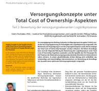 Versorgungskonzepte unter Total Cost of Ownership-Aspekten