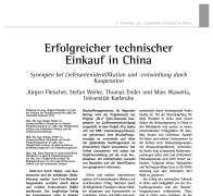 Erfolgreicher technischer Einkauf in China