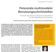 Potentials of Multimodal User Interfaces
