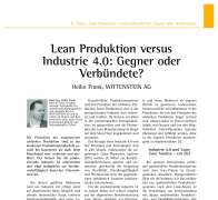 Lean Produktion versus Industrie 4.0: Gegner oder Verbündete?