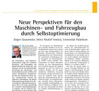 Neue Perspektiven für den Maschinen- und Fahrzeugbau durch Selbstoptimierung