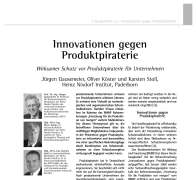 Innovationen gegen Produktpiraterie
