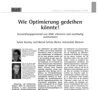 Wie Optimierung gedeihen könnte!