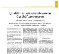 Qualität in wissensintensiven Geschäftsprozessen