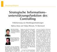 Strategische Informationsunterstützungsfunktion des Controlling Früherkennung von Wandlungsanforderungen