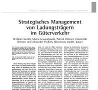 Strategisches Management von Ladungsträgern im Güterverkehr