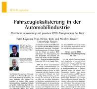 Fahrzeuglokalisierung in der Automobilindustrie