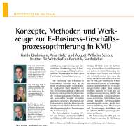 Concepts, Methodology and Tools for E-Business Process Optimisation in SME