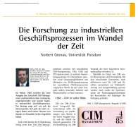 Die Forschung zu industriellen Geschäftsprozessen im Wandel der Zeit