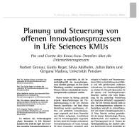 Planung und Steuerung von offenen Innovationsprozessen in Life Sciences KMUs