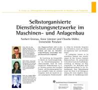 Selbstorganisierte Dienstleistungsnetzwerke im Maschinen- und Anlagenbau