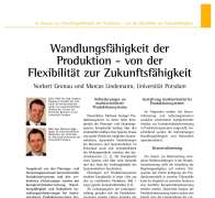 Manufacturing Adaptability – from Flexibility to Agility