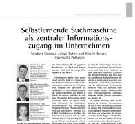 Selbstlernende Suchmaschine als zentraler Informationszugang im Unternehmen