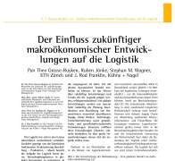 Der Einfluss zukünftiger makroökonomischer Entwicklungen auf die Logistik