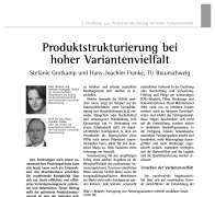 Produktstrukturierung bei hoher Variantenvielfalt