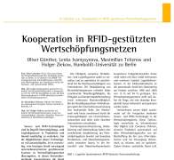 Kooperation in RFID-gestützten Wertschöpfungsnetzen