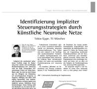 Identifizierung impliziter Steuerungsstrategien durch Künstliche Neuronale Netze